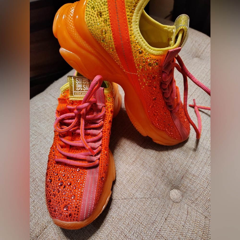 Steve Madden Orange and Yellow Sneakers